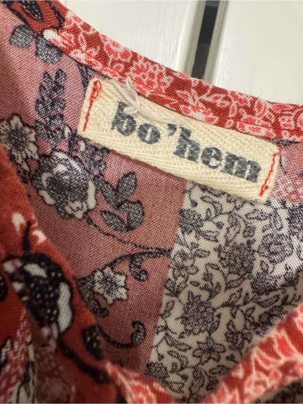 bo’hem Bohemian Patchwork Floral Tiered Midi Dress Size Small - Picture 4 of 4